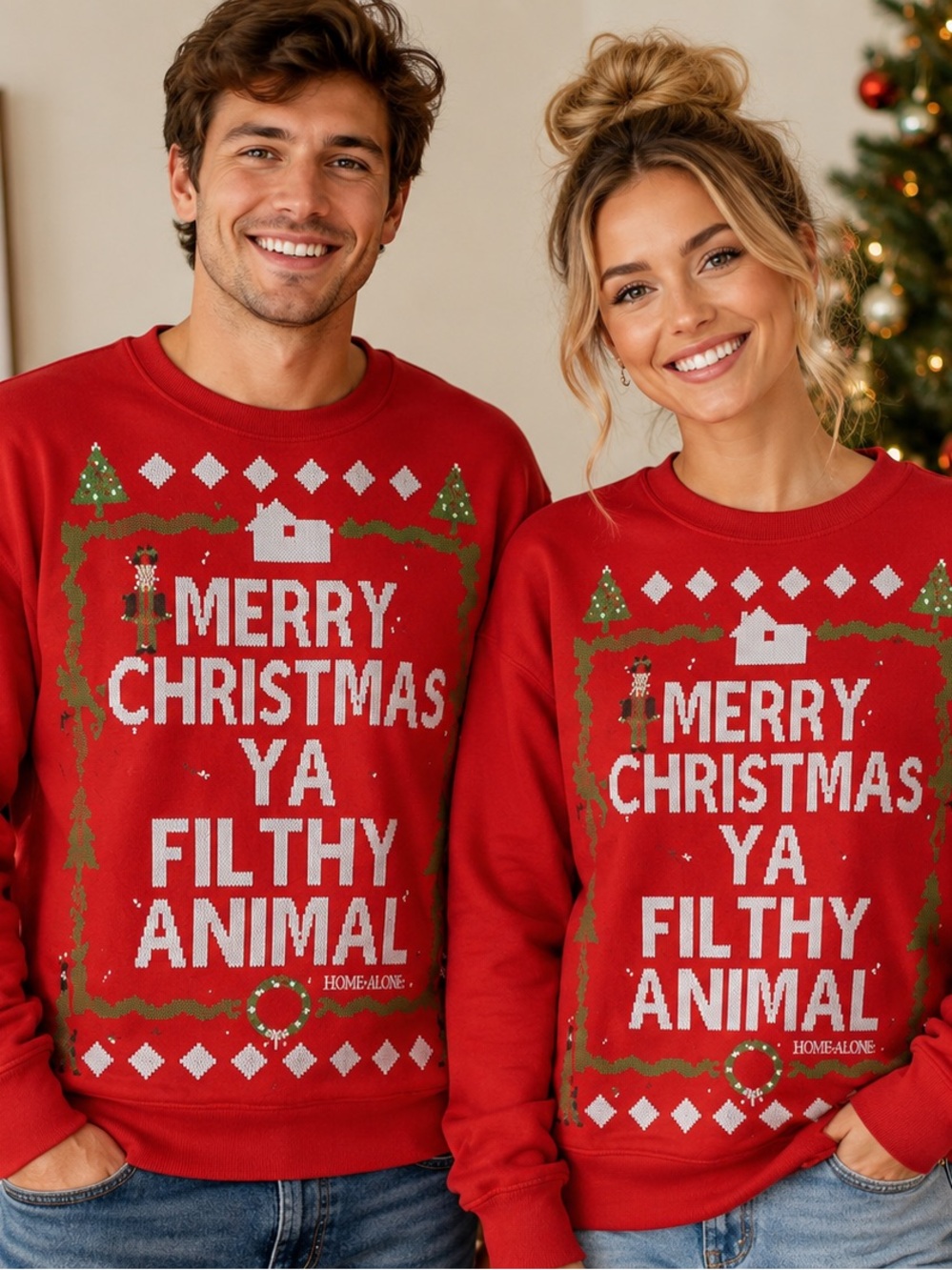 NWT Home Alone Merry Christmas Ya Filthy Animal Ugly Sweater XXL Holiday